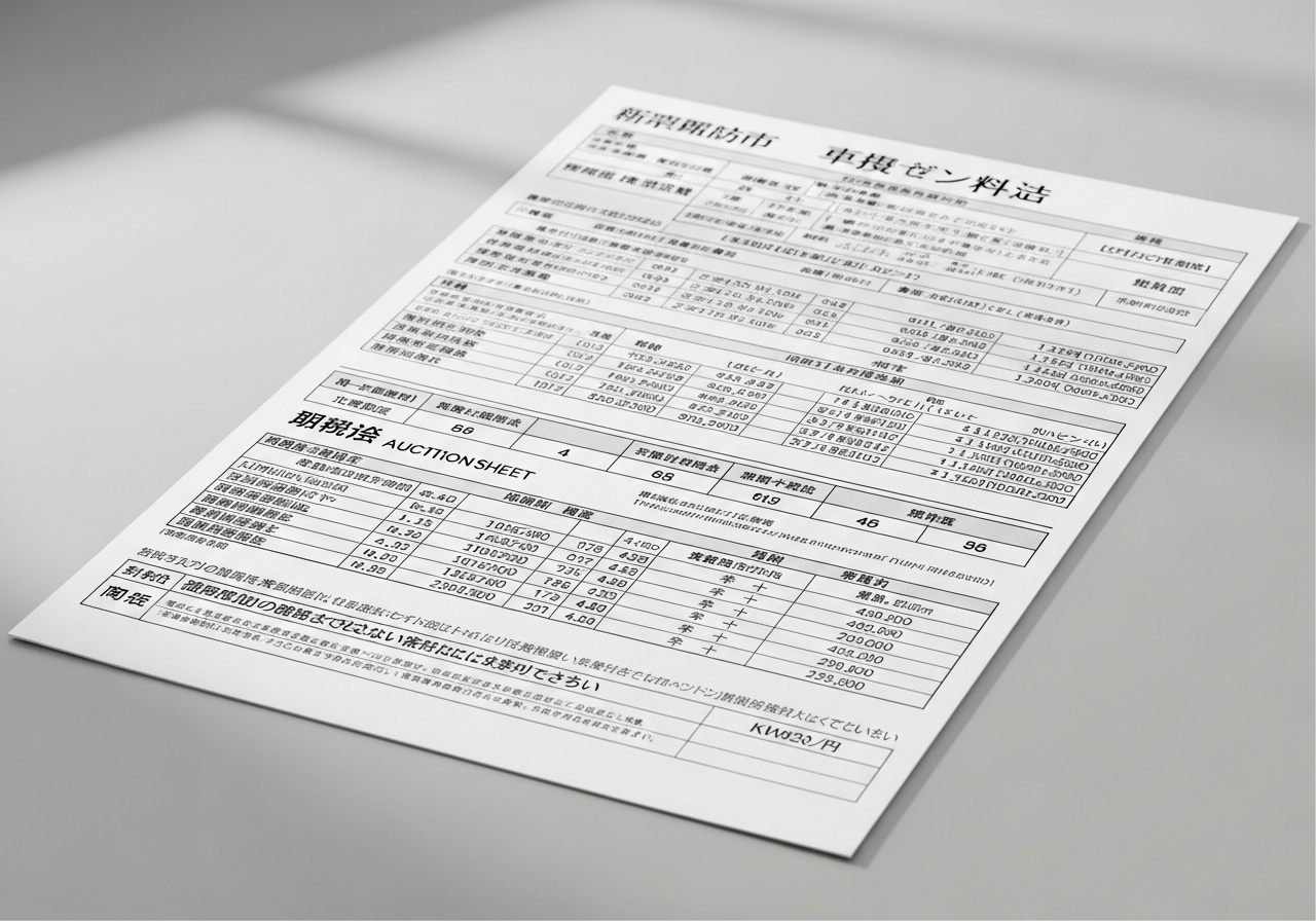 Japanese auction sheet sample